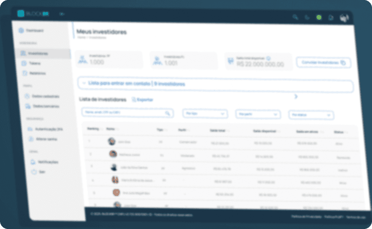 Dashboard da plataforma EAI - Interface de confiança e transparência